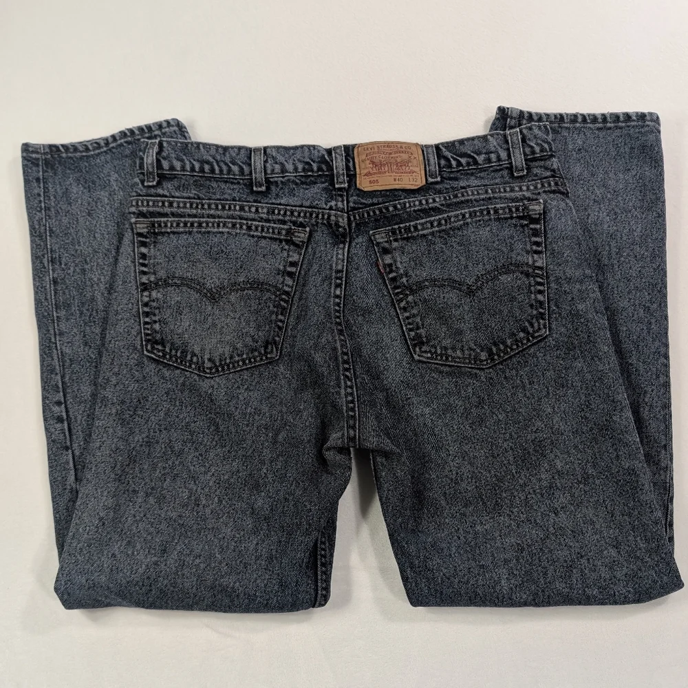 Vintage 90s Levi’s 505 Navy Acid Wash Jeans | Retro Grunge Streetwear‎ 40x32